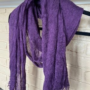 Purple Loose-Knit Christopher & Banks Scarf